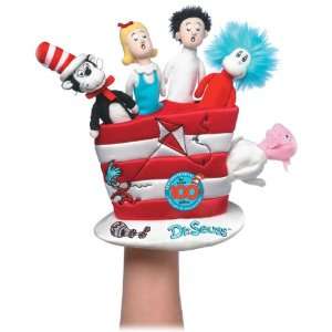 Cat in Hat characters hand puppet used in Cat in Hat character Storyteller show for children's parties and events