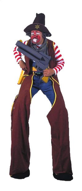Cowboy character Stilt Walker, professional Stilt Walker for parades, festivals, grand openings, corporate events and organizations in NJ
