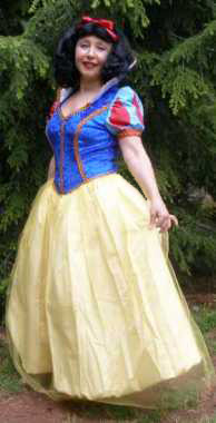 Princess Debra poses as snow white storybook character, professional experienced children's entertainer, magic show, interactive games, treasure hunt, storytime, singing, dancing, pose for photos, souvenir sparkly tiara for birthday girl, animal balloon twists, optional glamour makeup, tattoos, and face painting