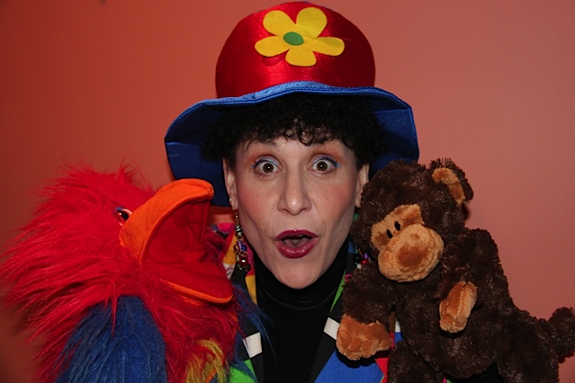 Eva- Children's Musical Show entertainer NJ, Musical Show for children's birthday parties in New Jersey, professional musician, guitarist, children's recording artist, singer, music show includes puppet characters, sing-alongs, guitar playing, singing, dancing, percussion instruments, animal balloons, and face painting, NJ Puppets  (MP3 music & vocal samples available upon request, click on photo for more musical entertainers)