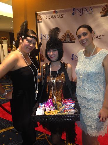 1920's theme party or event, Gatsby Girl actress and singer with candy tray