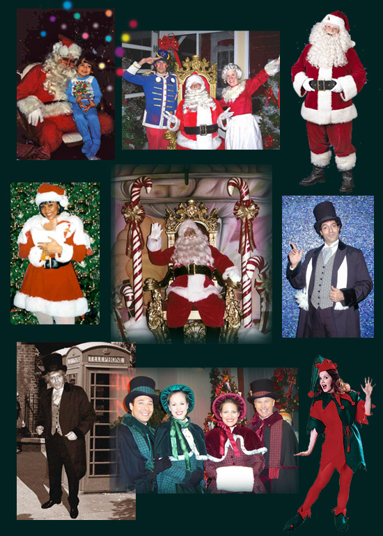 NJ Party Entertainment, NJ Santas, New Jersey Santa, Mrs Claus, Xmas Carole, Dickens Carolers, Holiday Singers, Christmas parties, Holiday party entertainment, Santa Claus, Santa's Elves, Dickens character, Scrooge character, company christmas party, corporate holiday party, company holiday party