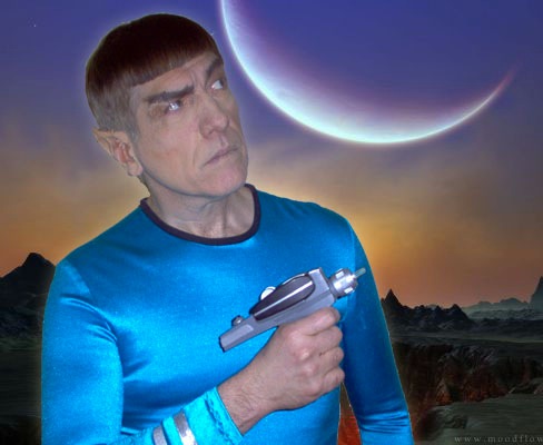 RJ- professional stage singer and variety entertainer, Dr Spock impersonator, Star Trek Spock singing telegram show, Singin Telegram NJ