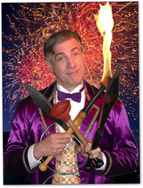 RJ- Top award-winning Magician, Juggler, comedy Variety Entertainer for all ages, specializes in Bar Mitzvahs, Batmitzvahs, Chanukah entertainer, Purim Party entertainer, juggles fire battle axes and swords, Hanukkah paryt entertainer grand finale lights menorah, NJ Juggler, comedy juggling show