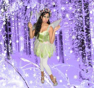Enchanted magical Christmas Snow Fairy for family and chilren's Xmas partis in New Jersey