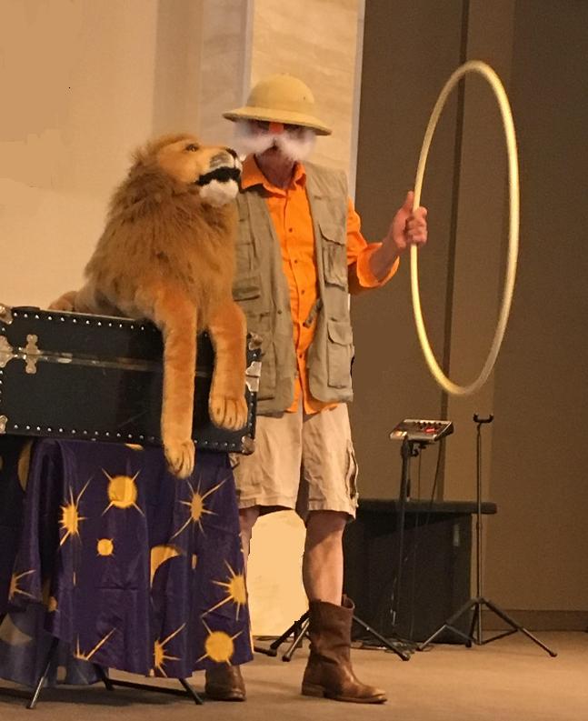Join the Safari Adventure puppet sow- featuring a high-end children's vareity entertainer formerly of the Greatest Show on Earth.