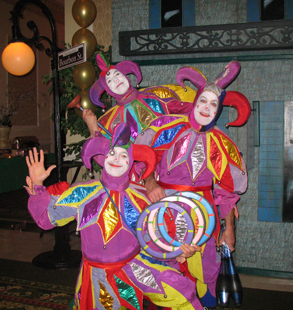 Jesters, Jugglers, Stilt Walkers, Variety Entertainers New Jersey, best Mardi Gras entertainers, festivals, parades, grand openings, corporate events, circus carnival theme parties, renaissance themed party event, strolling variety entertainer or variety stage show, Mardi Gras Jugglers