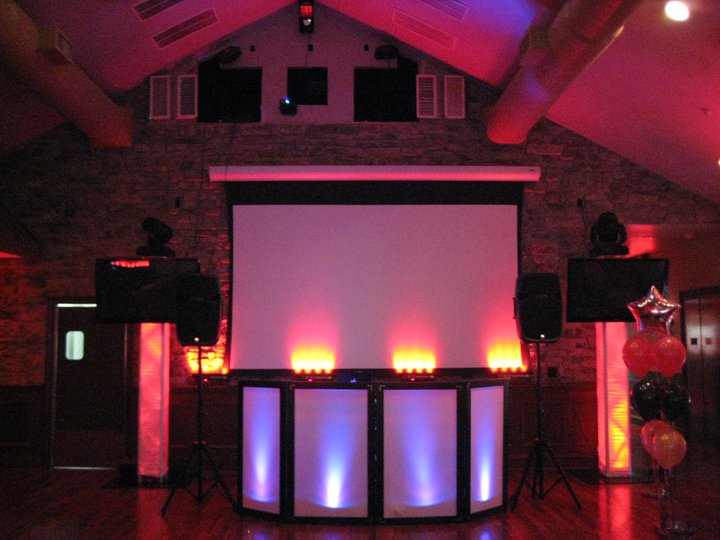 Our high-end DJ packages for wedding receptions, Sweet 16 parties, teeen dance parties, Bat Mitzvahs, Bar Mitzvahs, and corporate events can include large plasma screens for video slide shows, music video mixing, and karaoke