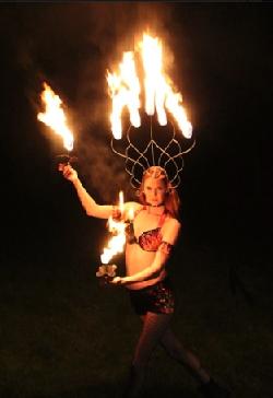 Emily- professional stage performer and dancer. NJ Fire Dancer, fire spinner, balancing act