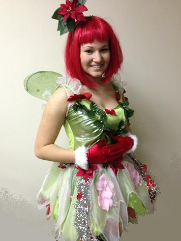 Chiristmas Holiday Fairy performs for children's birthday partis and holiday shows