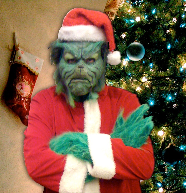 The Grinch entertainer- professional character actor, strolling variety entertainer, meet and greet at door, corporate holiday entertainment New Jersey