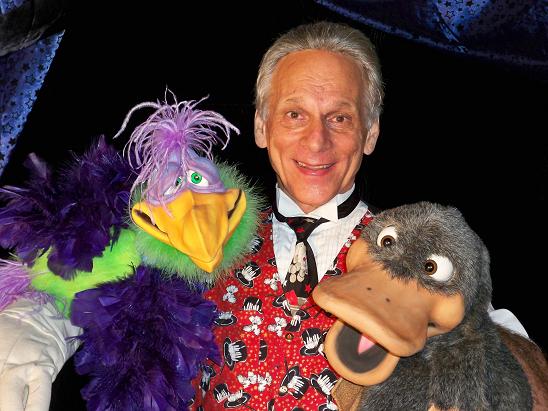 Variety Entertainer Magician John- top award-winning Magician and Puppet show, includes comedy, magic show, sleight of hand closeup magic, illusions, live appearing doves, balloons sculptures, and large professional stage puppets performing an interactive comical puppet routine