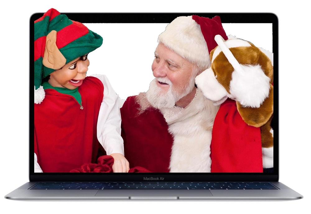 Santa Kevin- virtual online real beard Santa Claus, professional actor and ventriloquist 