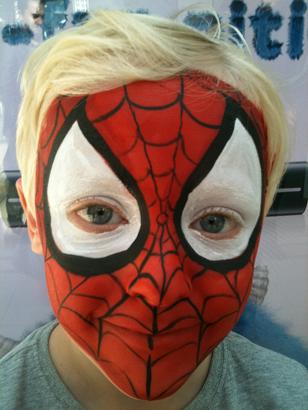 Superhero face paint stencils