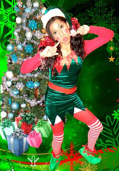 Santa's Xmas Elf for children's holiday parties and birthday parties